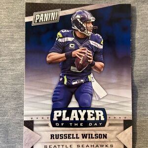 Russell Wilson Seattle Seahawks 2016 Panini Player Of The Day Card #19